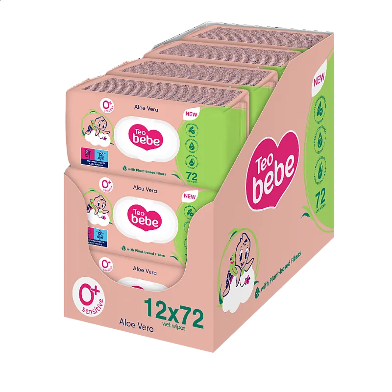 Teo bebe Мокри кърпи алое 12х72бр. Teo bebe Мокри кърпи алое 12х72бр.